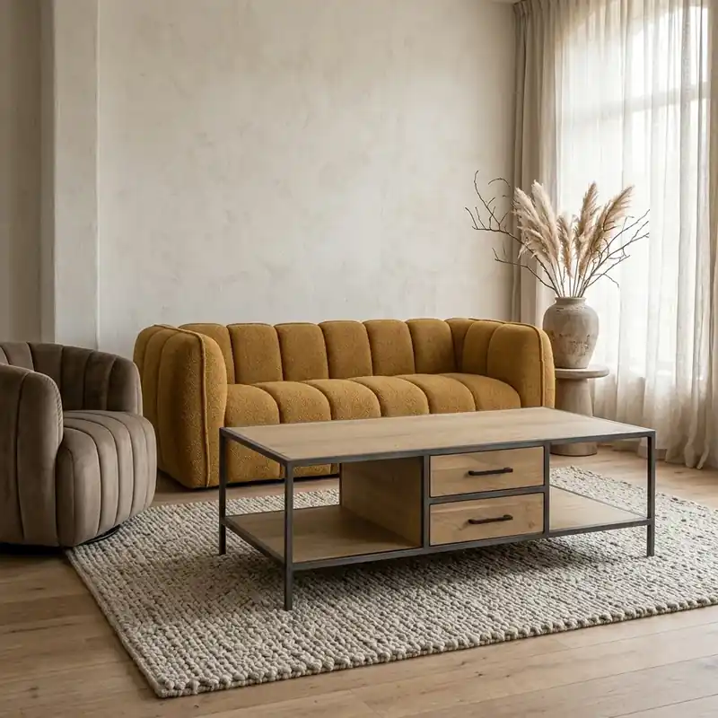 Gratis Retour Salontafel Luna bruin 135 cm