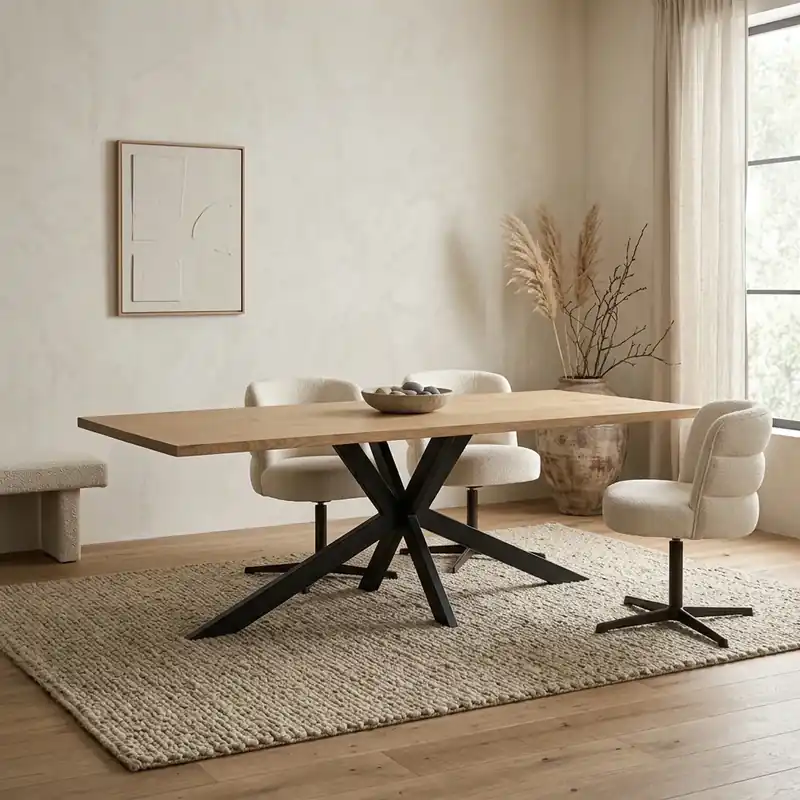 Bestel Nu Eetkamertafel Luna bruin rechthoek 240 cm