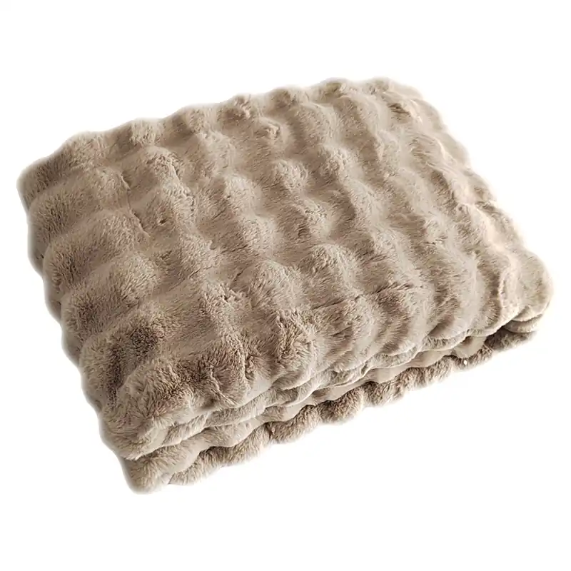 Plaid Nordic Plush beige 150x200 Premium
