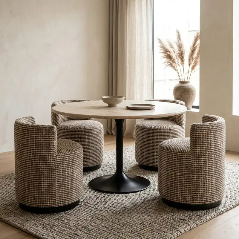 Eettafel Hampton black 140Ø Exclusieve Aanbieding
