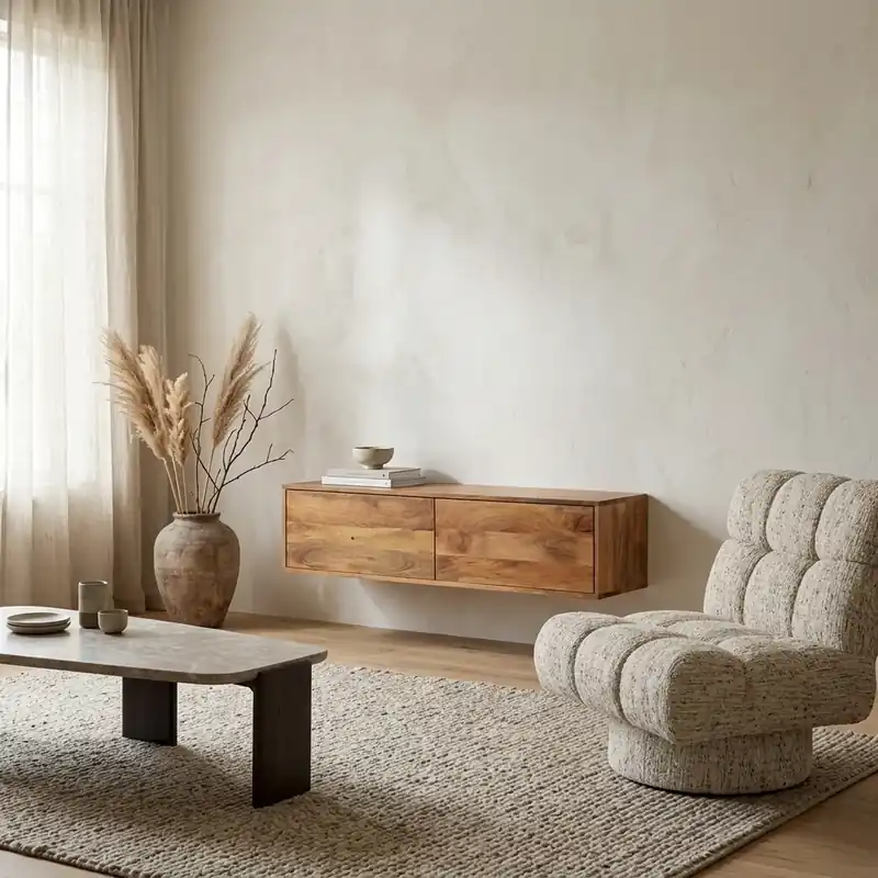 Zwevend tv meubel Vision Natural 120 cm Koopje