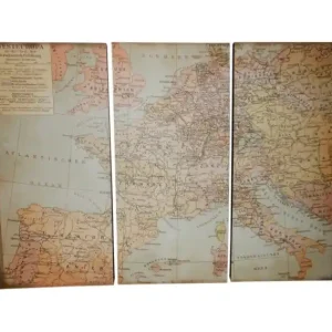 Actieprijs Wandkaart ‘Europe‘ 3-delig 115x80 cm