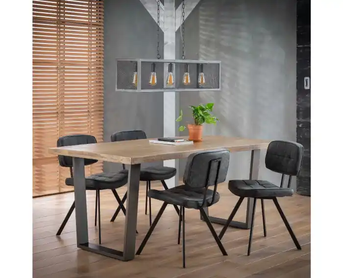 Snelle Levering Eettafel ‘Trapezium‘ Mangohout 230x95 - Naturel