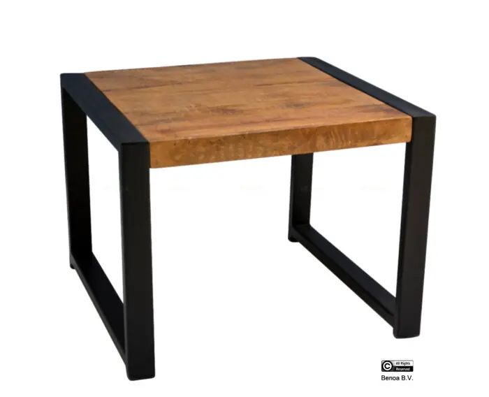 Laatste Kans Salontafel Britt vierkant mangohout 60x60 cm - Naturel