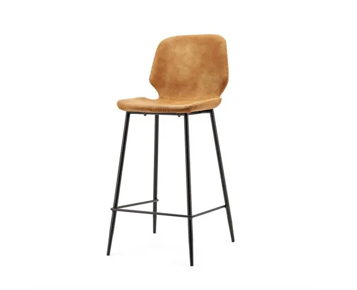 Gratis Retour Barstoel Seashell BY-BOO-Cognac
