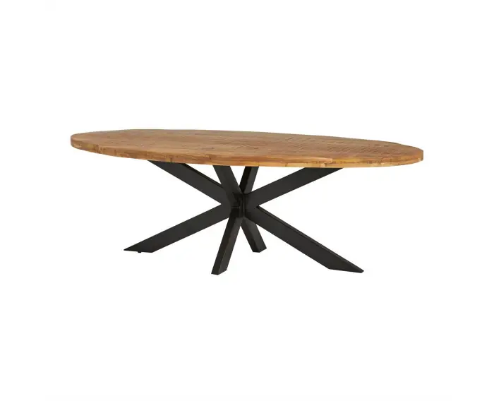Eettafel Peru Ovaal mangohout - 180x90 cm Laatste Kans