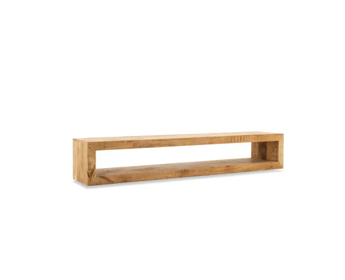 Zwevend TV-Meubel mangohout hangend 160 cm - Naturel Laatste Versie