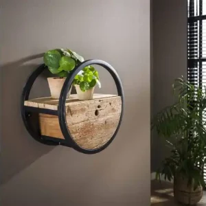 Wandschap Met Lade 40 cm - Robuust hardhout Dagaanbieding