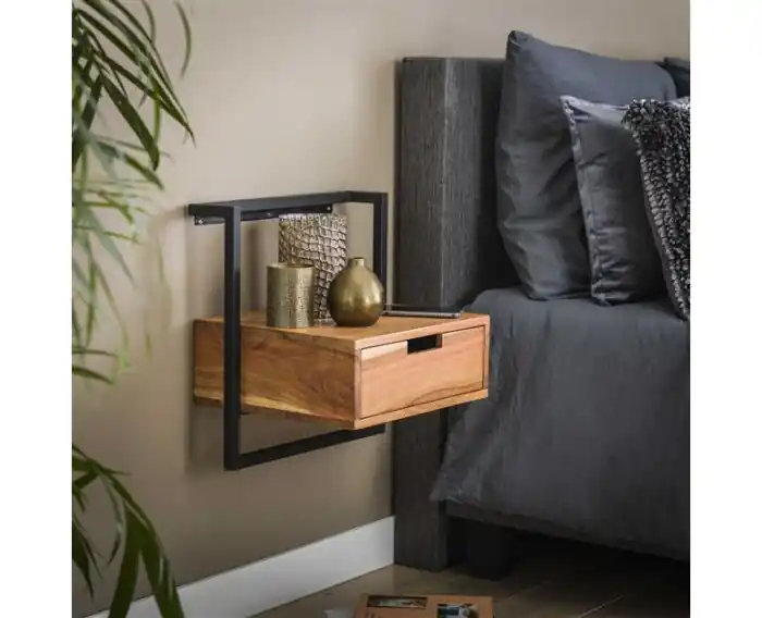 Nachtkastje Air Solid Acacia - Naturel Bestel Nu