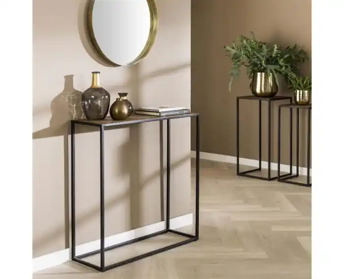 Haltafel Hamilton 75 cm Metallic - Brons Antiek Gecertificeerd