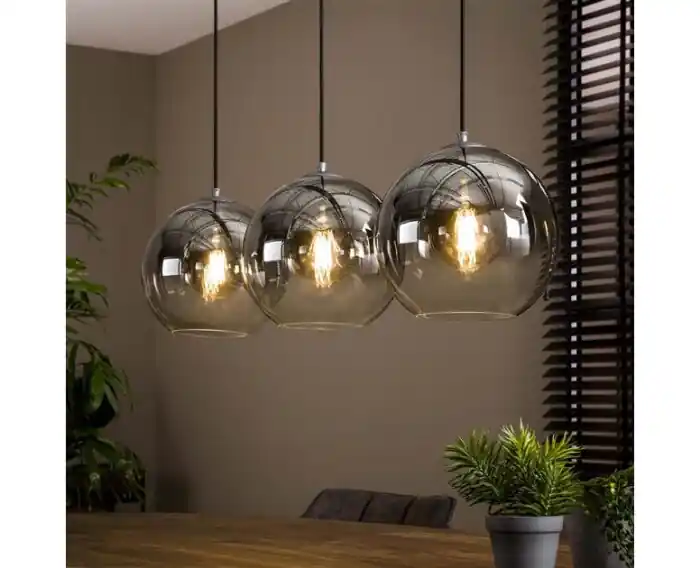 Hanglamp 3L bubble shaded - Oud zilver Koop Vandaag