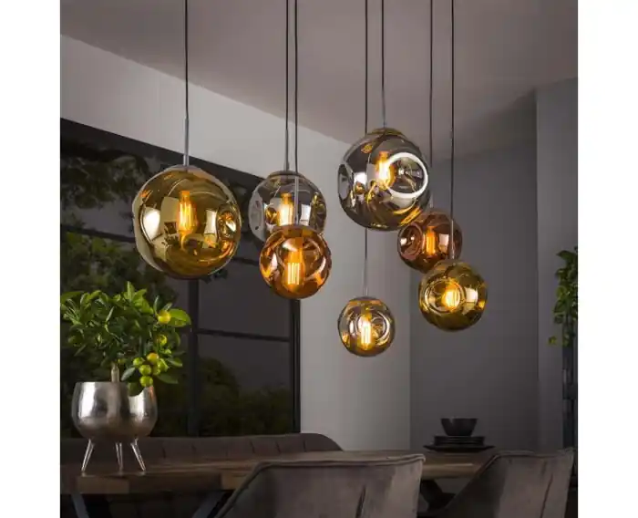 Hanglamp Stellar 7 lampen - Oud zilver Gratis Retour