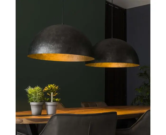Weekendaanbieding Hanglamp Dome 2 lampen Ø60 cm - Charcoal