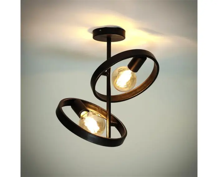 Beperkt Aanbod Plafondlamp Hover 2 lampen - Charcoal