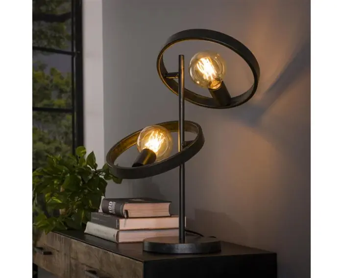 Tafellamp Hover 2 lampen - Charcoal Koopje