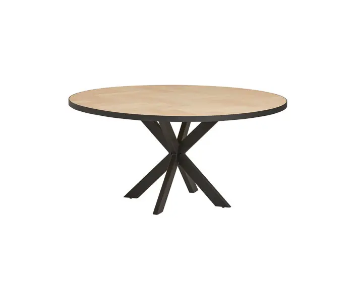 Gratis Retour Ronde eiken eettafel Bern Ø100 cm Visgraat - Naturel
