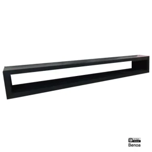 Zwevend TV-meubel Mangohout hangend 160 cm - Zwart Koopje
