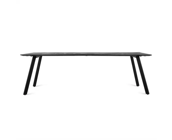 Goedkoop Eettafel Berlin mangohout 220 cm - Zwart
