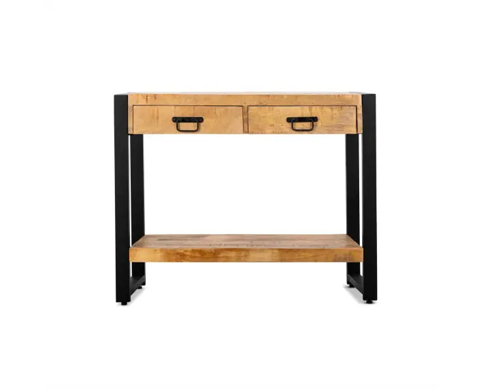 Korting Sidetable Britt Mangohout en Metaal 120 cm - Naturel
