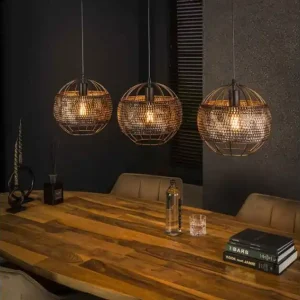 Alleen Vandaag Hanglamp 3L Ø30 armor open - Zwart bruin