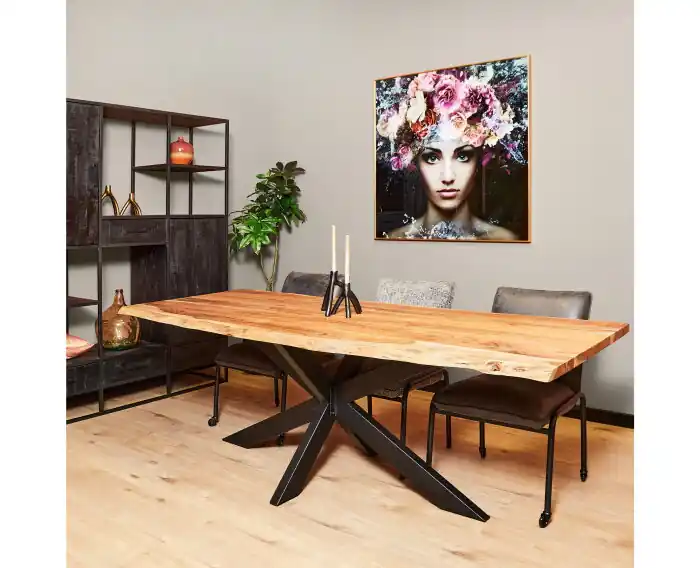 Direct Beschikbaar Boomstamtafel Live Edge 200 cm