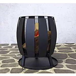 Tuinhaard / Vuurkorf Tulip met asplaat - Zwart Speciale Aanbieding