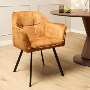 Actieprijs Eetkamerstoel Emma Velvet Yellow