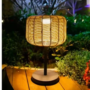 Buitenlamp Nina Garden Solar Rotan - 35x35x53 cm - Padverlichting - zonne-energie Lage Prijs