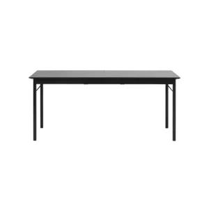 Aanbieding Eettafel Savona eiken verlengbaar 180x95 cm - zwart