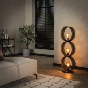 Aanbieding Vloerlamp 3L ring geperforeerd - Charcoal