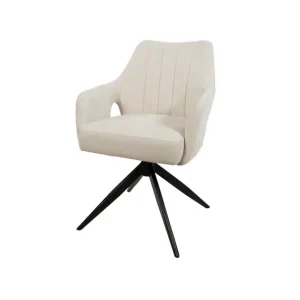 Weekendaanbieding Eetkamerstoel Marley draaibaar 360 - Ecru