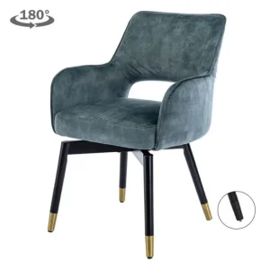 Weekendaanbieding Tower Living Lenno Armstoel - fabric Adore 31 Grey blue (draaibaar)
