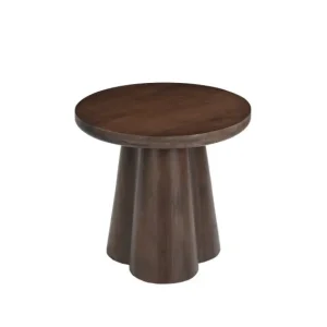 Betaalbaar Salontafel Brix Clubs rond mangohout 50 cm - Bruin