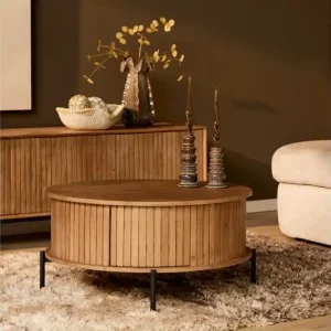 Aanbieding Salontafel Madison Natural 80 cm Rond