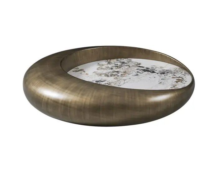 Aanbieding Tower Living Salontafel Castello keramiek 100 cm - Goud
