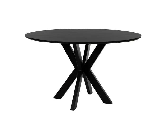 Alleen Vandaag Eettafel Tokio rond Acacia smooth Ø120 cm - Zwart