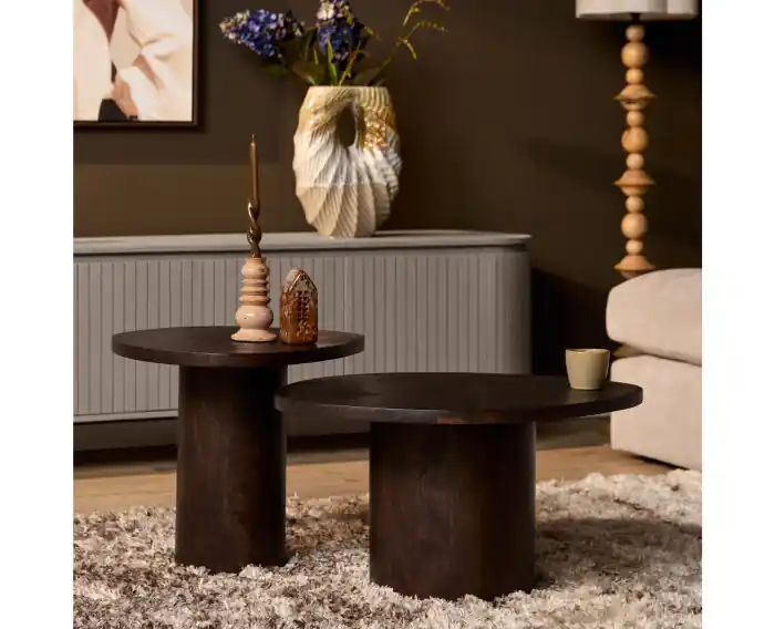 Weekendaanbieding Salontafel Mirre Brown Set van 2