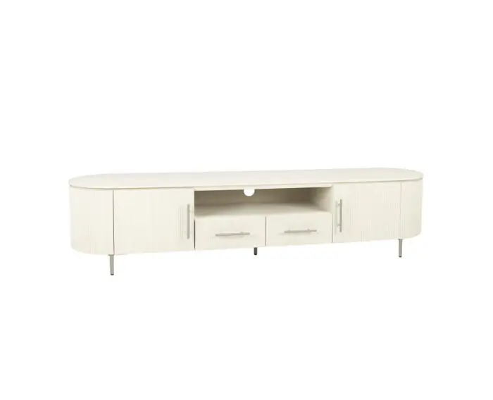 Snelle Levering Tower Living Tv meubel Corbetta mangohout 200 cm - beige