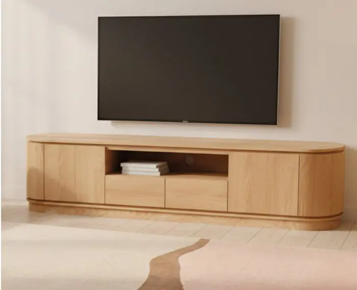 TV meubel Lazlo eiken 200x40x51cm - Naturel Aanbieding
