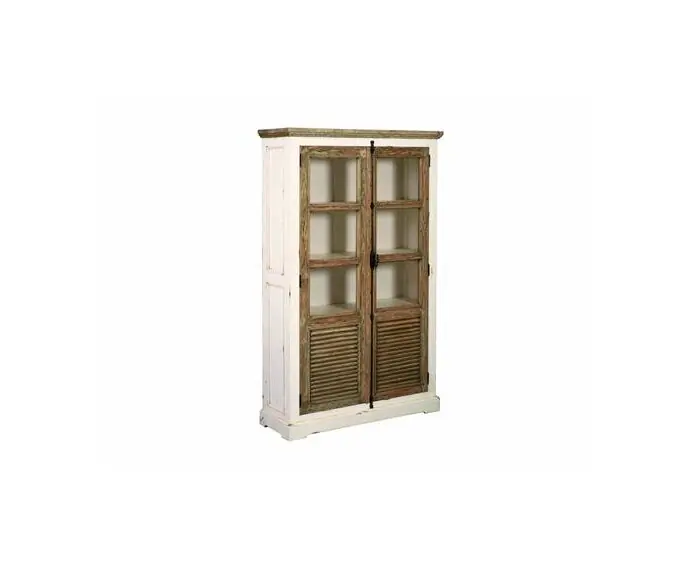 Tower Living Amanda Vitrinekast Grenenhout 120x40x190 cm Korting
