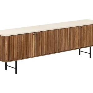 Bestel Nu TV stand Lagoon medium, 4 doors,55x180x35 cm, teakwood + mortex