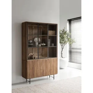 Aanbieding Showcase Lagoon, 2x3 doors,210x130x40 cm, teakwood