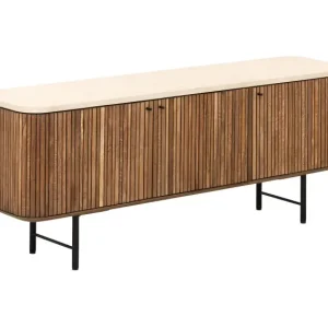 TV stand Lagoon small, 3 doors,55x140x35 cm, teakwood + mortex Gereduceerde Prijs