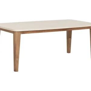 Uitverkoop DTP home Bliss mortex eettafel rechthoekig teakhout 200x100x76 cm - Beige