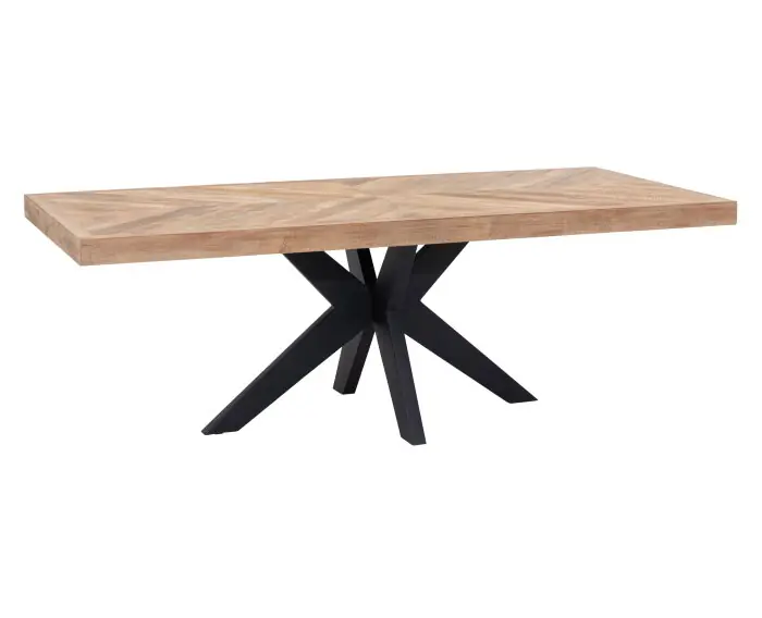 Masterpiece eettafel Einstein teakhout visgraat 220x100 cm Populair