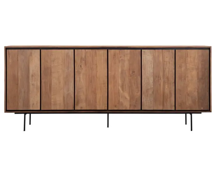 Actieprijs DTP home Metropole dressoir 6 deurs teakhout - 220x40x90 cm