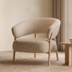 Aanbieding BY-BOO Sedia fauteuil - Stof Luce - Naturel