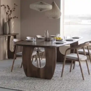 Aanbieding Eettafel Phoebe deens ovaal 170x110cm - japandi - bruin Eleonora