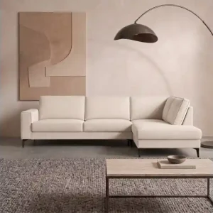 Aanbieding Hoekbank Laren met eiland rechts - Holms Beige - 249x210 cm