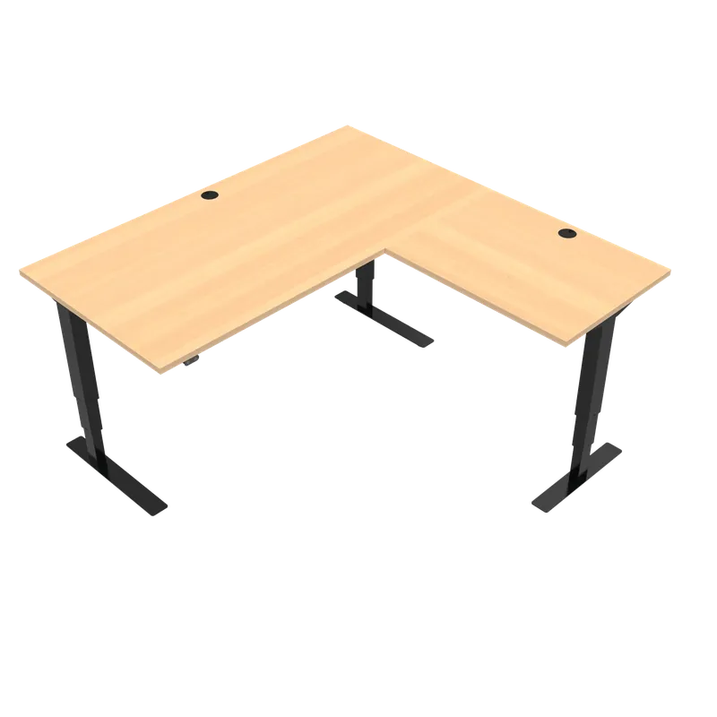 Zit sta hoekbureau - elektrisch - 122-57x160x160 cm - CTP-205 Nieuw
